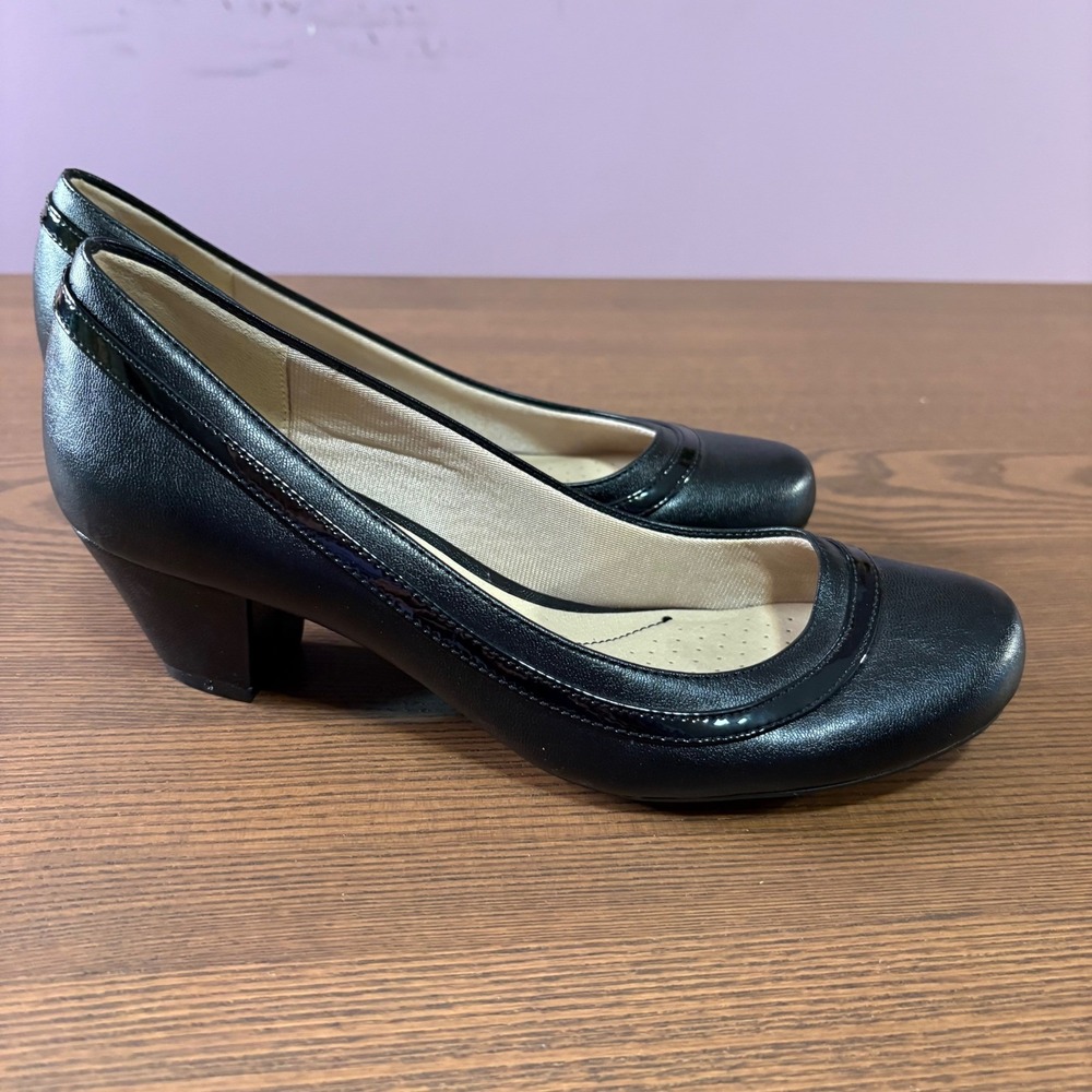 LifeStride Ricki Pumps Women 8M Black Excellent Soft System Comfort Block Heel - Picture 9 of 13